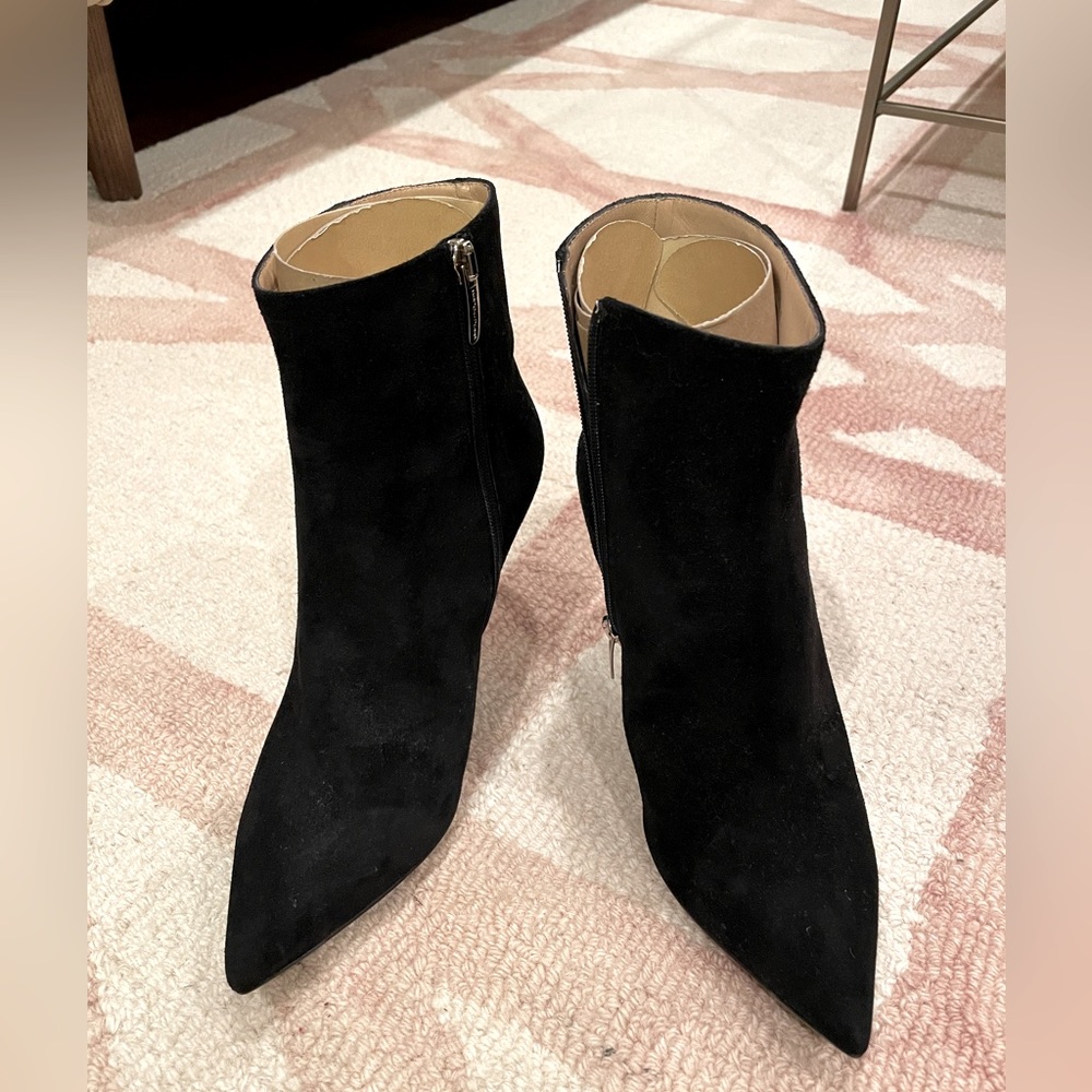 Sergio Rossi Black Pointed Toe Heeled Boots US 6